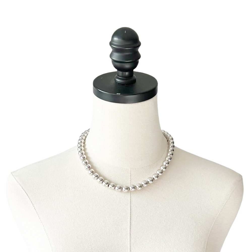 ATI Thailand 925 Silver Beaded Statement Necklace